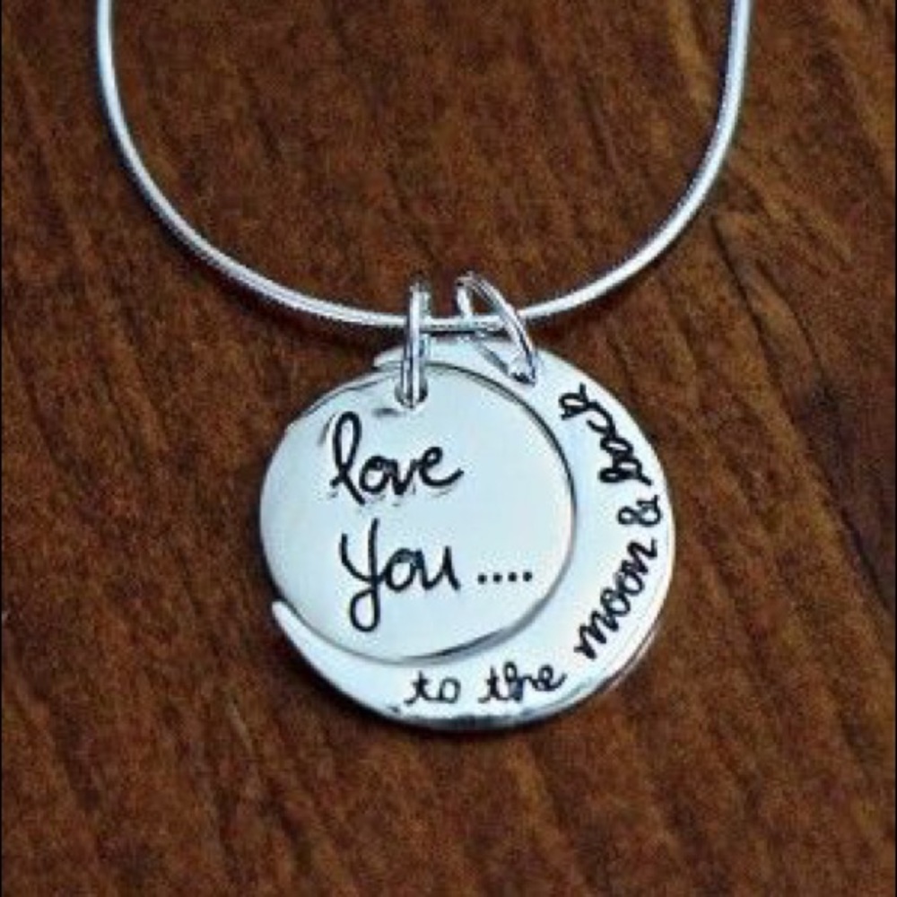 Sterling Silver "Love You to the Moon and Back" Necklace